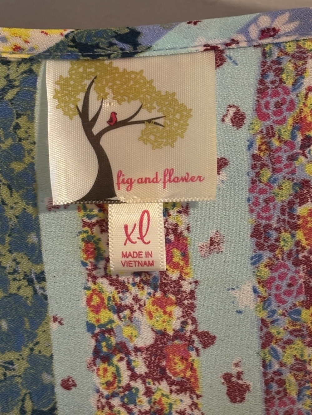 Fig and Flower Anthropologie Floral Boho tunic top size XL - Picture 4 of 9